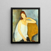 Jeanne Hébuterne - Amedeo Modigliani — indrammet kunstværk på væggen
