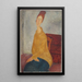 Reproduktion af maleriet Jeanne Hébuterne i gul sweater - Amedeo Modigliani