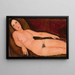 Nøgen på en sofa - Amedeo Modigliani — indrammet kunstværk på væggen