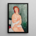 Reproduktion af maleriet af ung kvinde i skjorte 1918 - Amedeo Modigliani
