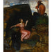 Reproduktion af maleriet An der Quelle (Lauschende Nymphe) - Franz von Stuck