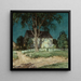 gammel gård, Connecticut - Willard Leroy Metcalf — indrammet kunstværk på væggen