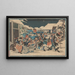 Capture de Moronao dans la sne - Andō Hiroshige — indrammet kunstværk på væggen