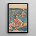 Reproduktion af maleriet Traversée d'une Large Rivière - Andō Hiroshige