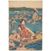 Reproduktion af maleriet Traversée d'une Large Rivière - Andō Hiroshige