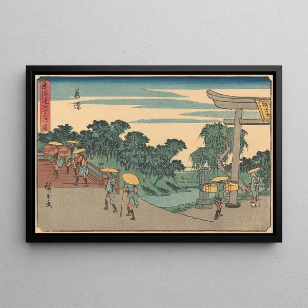 Fujisawa - Andō Hiroshige — indrammet kunstværk på væggen
