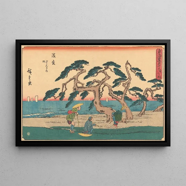 Hamamatsu - Andō Hiroshige — indrammet kunstværk på væggen