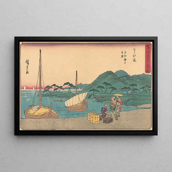 Maisaka - Andō Hiroshige — indrammet kunstværk på væggen