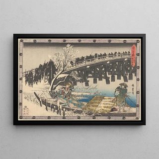 And Hiroshige - Marching over Bridge.webp