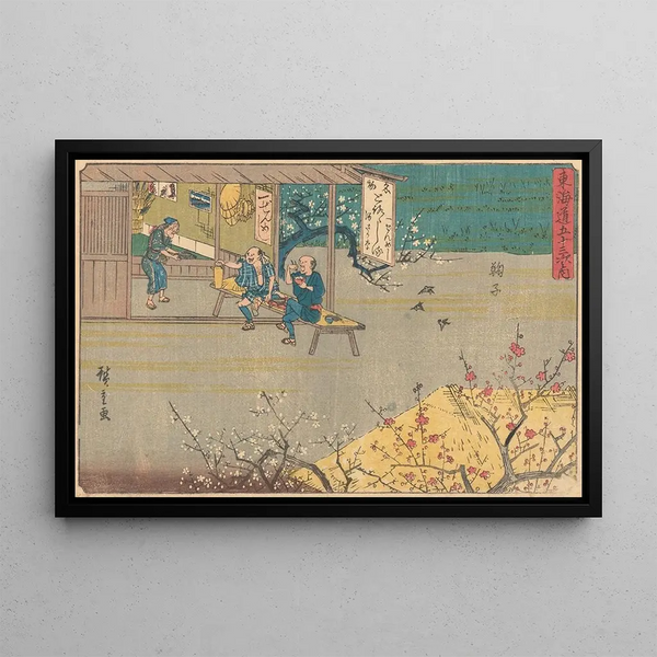 Mariko - Andō Hiroshige — indrammet kunstværk på væggen