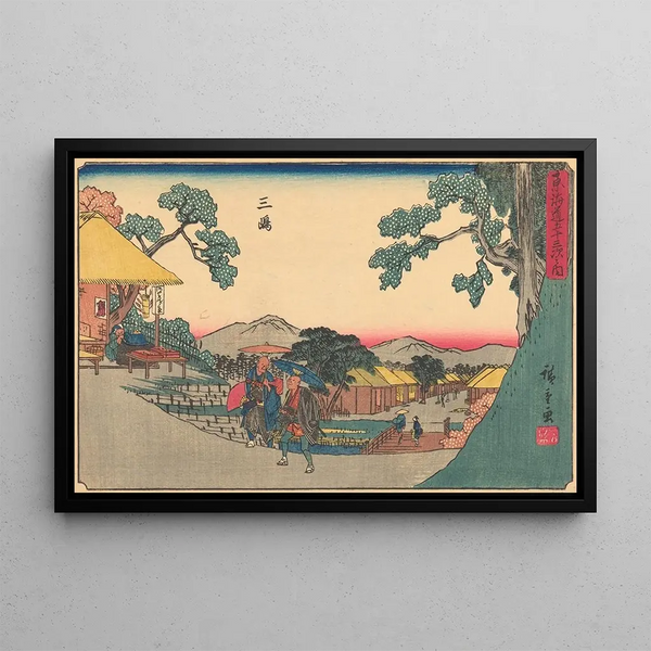 Mishima - Andō Hiroshige — indrammet kunstværk på væggen