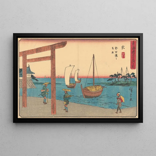 Miya - Andō Hiroshige — indrammet kunstværk på væggen
