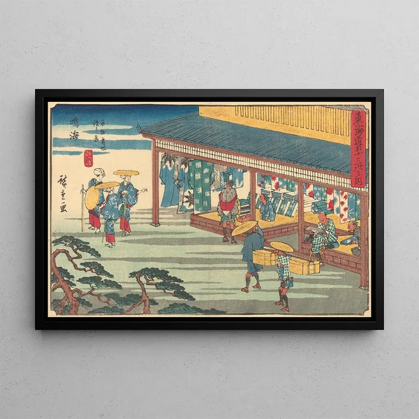 Narumi - Andō Hiroshige — indrammet kunstværk på væggen