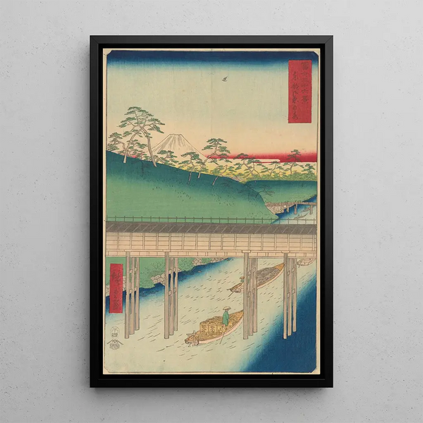 Pont Ochanomizu - Andō Hiroshige — indrammet kunstværk på væggen