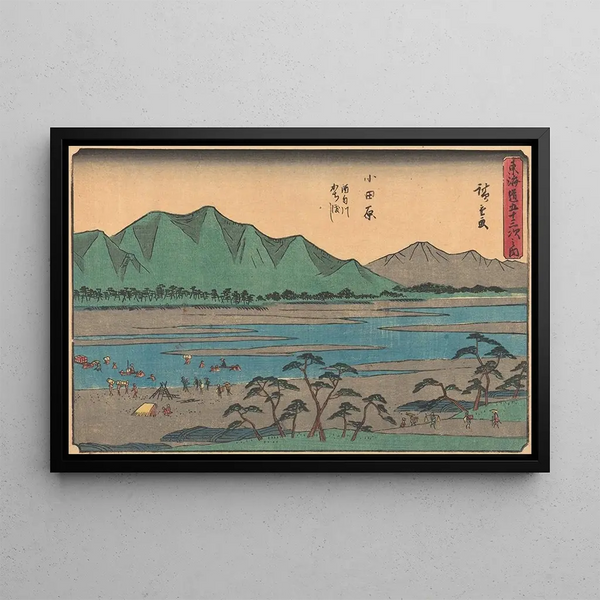 Odawara - Andō Hiroshige — indrammet kunstværk på væggen