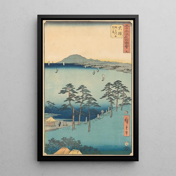 Oiso - Andō Hiroshige — indrammet kunstværk på væggen