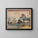 Tokaido gojusantsugi kunsttryk, planche 15 - Andō Hiroshige — indrammet kunstværk på væggen