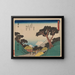 Tokaido gojusantsugi, planche 16 - Andō Hiroshige — indrammet kunstværk på væggen