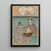 To kvinder, der leger et spil - Andō Hiroshige — indrammet kunstværk på væggen