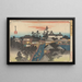 maleriet Helligdommen Ushima i Hongo-distriktet - Andō Hiroshige — indrammet kunstværk på væggen