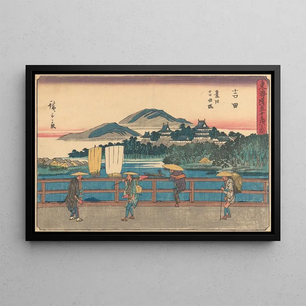 Yoshida - Andō Hiroshige — indrammet kunstværk på væggen