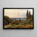 Sommerdag på Starnberg-søen, Possenhofen Slot i forgrunden - Anders Andersen-Lundby — indrammet kunstværk på væggen