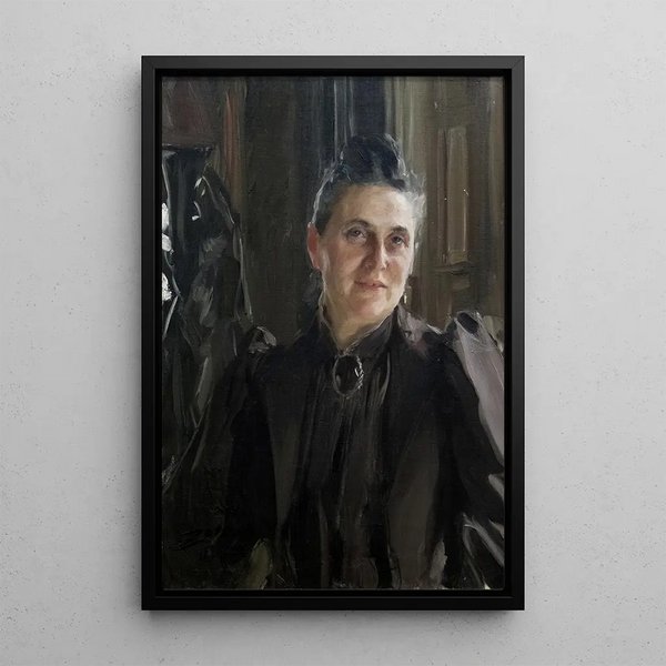 Fanny Thiel née Stiebel - Anders Zorn — indrammet kunstværk på væggen