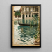 Gondole i Venedig - Anders Zorn — indrammet kunstværk på væggen