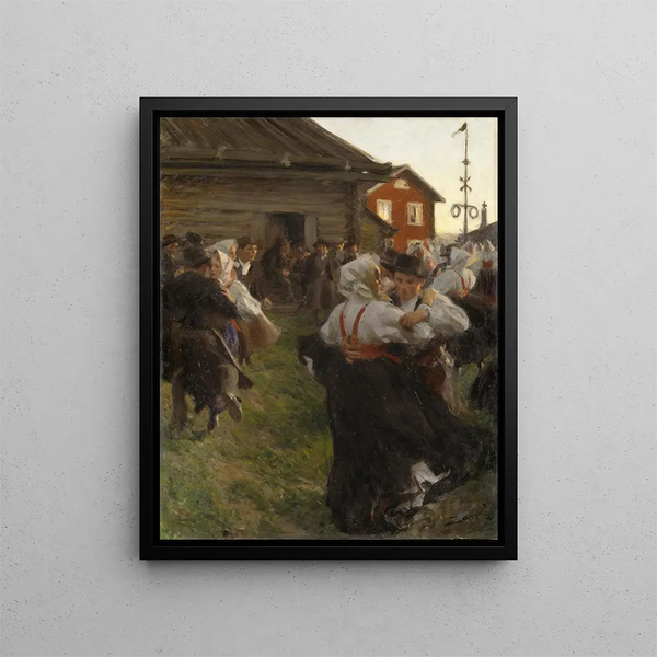 Danse du solstice d'été - Anders Zorn — indrammet kunstværk på væggen