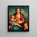 La Vierge à l'Enfant avec saint Jean - Andrea del Sarto — indrammet kunstværk på væggen