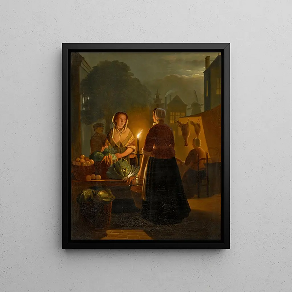Andreas Franciscus Vermeulen - The vegetable stall at night.webp