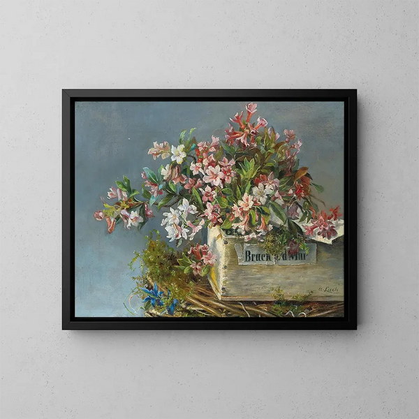 Roses alpines dans une jardinière - Andreas Lach — indrammet kunstværk på væggen