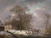 Figurer i et vintersceneri - Andreas Schelfhout — visning af kunstværket