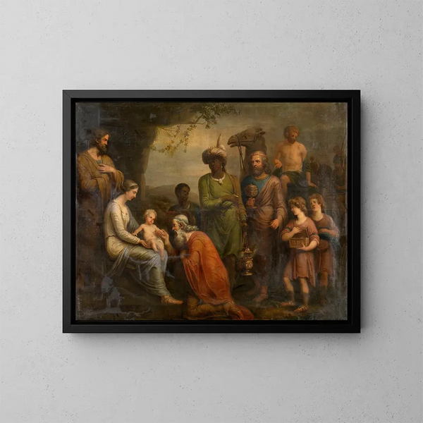 L'Adoration des Mages - Andries Cornelis Lens — indrammet kunstværk på væggen