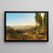 Vue de Rome depuis la Villa Madama - András Mark — indrammet kunstværk på væggen