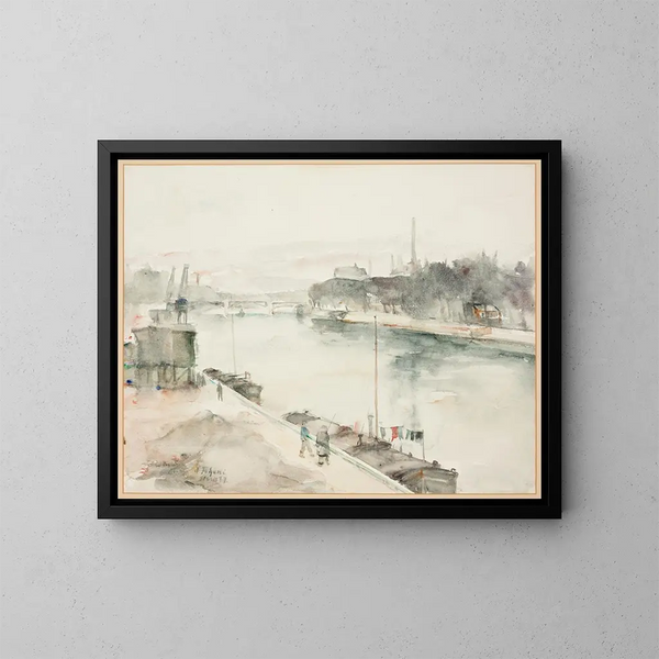 Vue de Paris - Andrus Johani — indrammet kunstværk på væggen