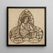 Engel holder månen - Sir Edward Coley Burne-Jones — indrammet kunstværk på væggen