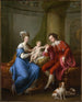 Edward Smith Stanley, tolvte greve af Derby, med sin første kone, Lady Elizabeth Hamilton, og deres søn Edward Smith Stanley - Angelica Kauffman — visning af kunstværket