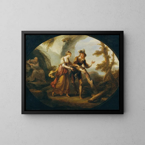 Miranda og Ferdinand - Angelica Kauffman — indrammet kunstværk på væggen