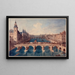 Le Pont au Change, le Palais de la Conciergerie et la Seine mod det nuværende 1. arrondissement - Angelo Garbizza — indrammet kunstværk på væggen