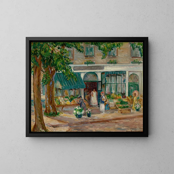 Marché de Ketchopolus, Rockport, Massachusetts - Ann Brockman — indrammet kunstværk på væggen