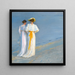 Anna Ancher og Marie Krøyer på stranden i Skagen - Peder Severin Krøyer — indrammet kunstværk på væggen