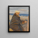 Michael Ancher, der maler ved kysten - Anna Ancher — indrammet kunstværk på væggen