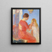 La mère tresse les cheveux de l'enfant - Anna Ancher — indrammet kunstværk på væggen