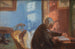 La mère de l'artiste, Ane Hedvig Brøndum, dans la chambre rouge - Anna Ancher — visning af kunstværket