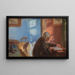 La mère de l'artiste, Ane Hedvig Brøndum, dans la chambre rouge - Anna Ancher — indrammet kunstværk på væggen