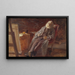 Le Peintre Vilhelm Kyhn fumant sa pipe - Anna Ancher — indrammet kunstværk på væggen
