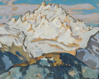 Anna Boberg - The White Mountain Top Study from Switzerland.webp