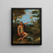 Saint Jean-Baptiste aflægger vidnesbyrd - Annibale Carracci — indrammet kunstværk på væggen