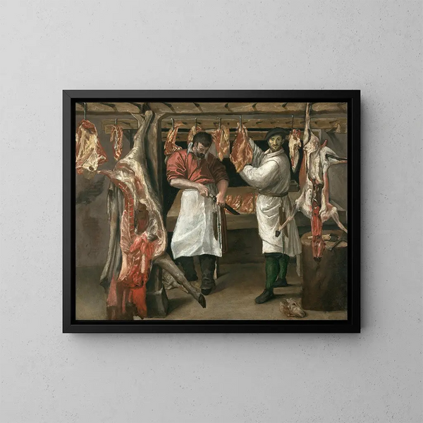 La Boucherie - Annibale Carracci — indrammet kunstværk på væggen